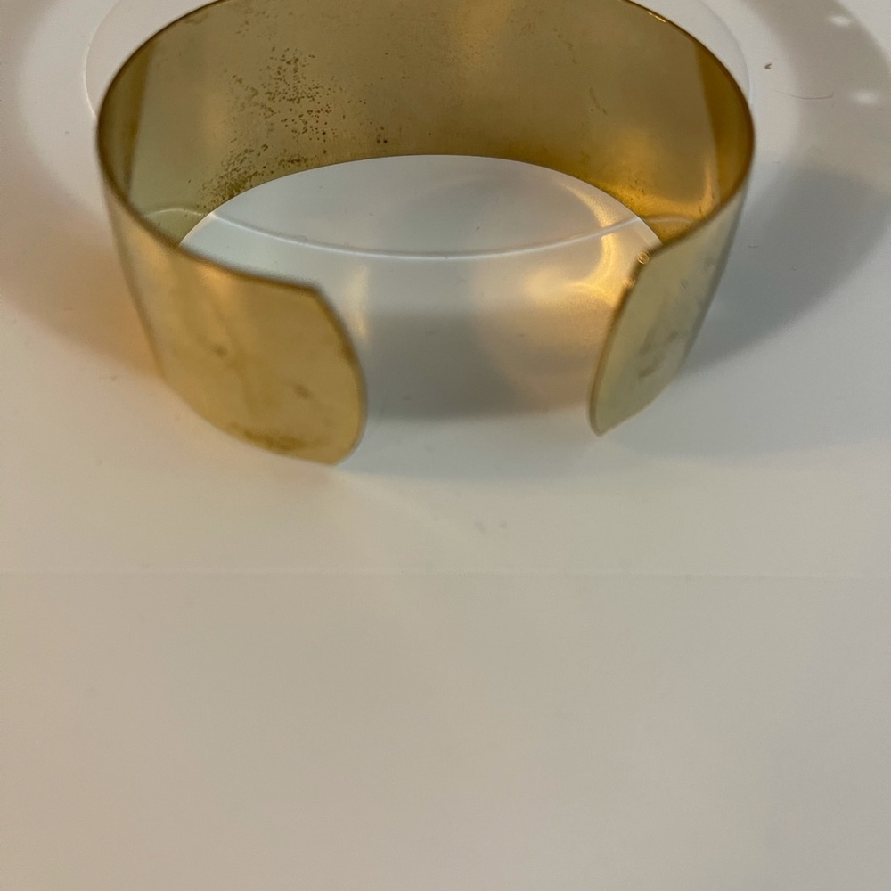 Gold Tone Cuff Bracelet - Picture 2 of 4